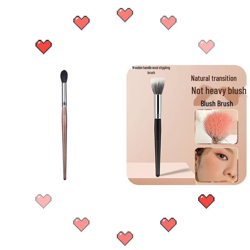 Flame Blending Brush - Fine Soft Bristles for Highlight, Contour, Blush - Single Pack