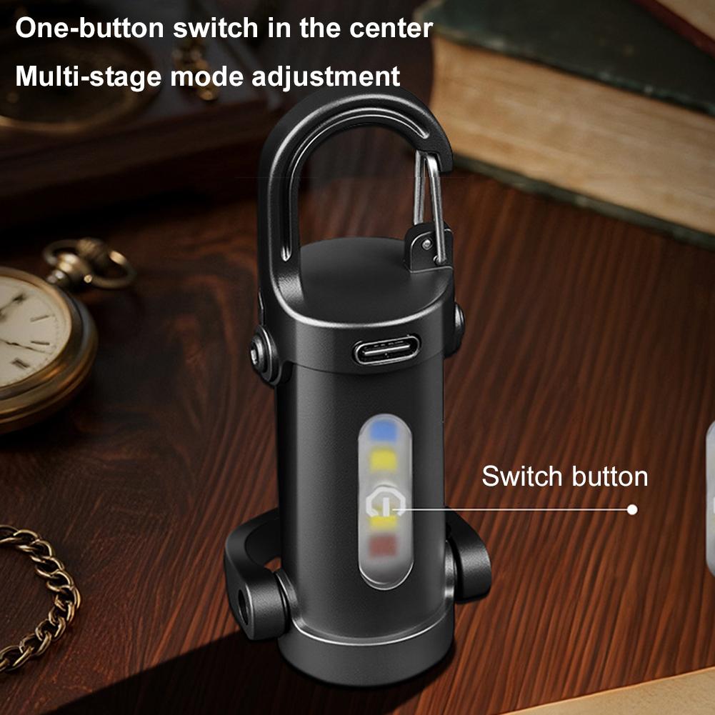 Portable Keychain Multi-Function Emergency Flashlight Outdoor Mini Flashlight Mobile Power for Outdoor Camping And Hiking Light