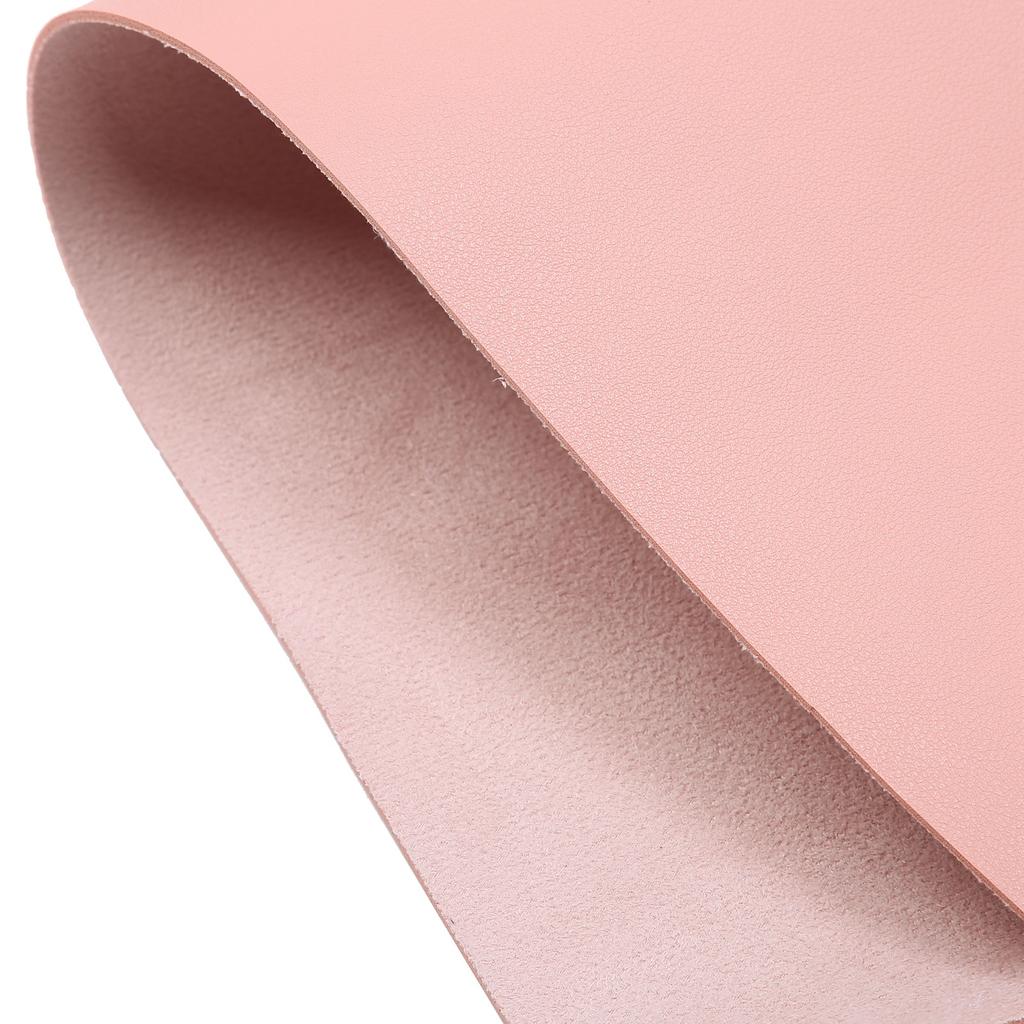 Multifunctional Table Mat Soft Waterproof and OilProof Leather Writing Desk Mouse Pad(Pink )