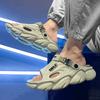New Men's Sandals Big Size Thick-soled Lightweight Slippers Men's Fashionable Casual Sports Sandals Breathable Beach Shoes Men