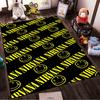 Nirvana Logo with Smiley Face Rug Non-slip rug suitable for living room and bedroom sofas