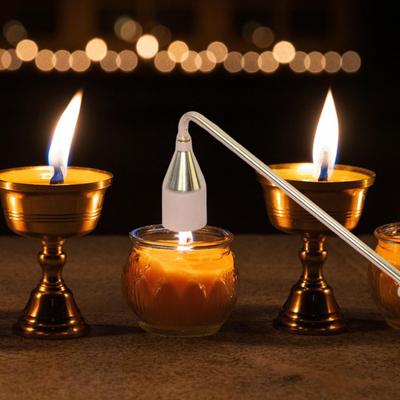 23 cm Metallkerze, Stopper, Dochtschneider, Glockenförmiges Zubehör, Vielseitig, Poliert