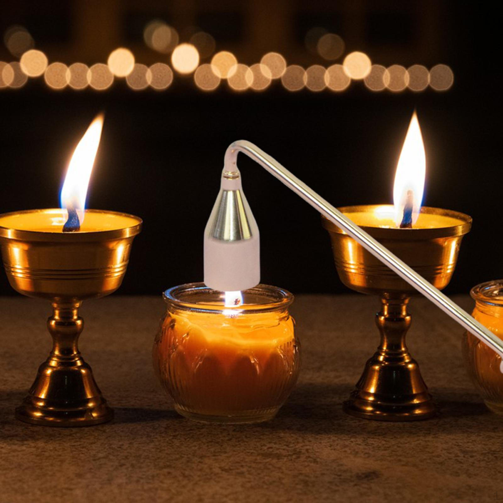 

Металлическая свеча 23 см, Стоппер, Триммер для фитиля, Аксессуар в форме колокольчика, Универсальный, Полированный Golden