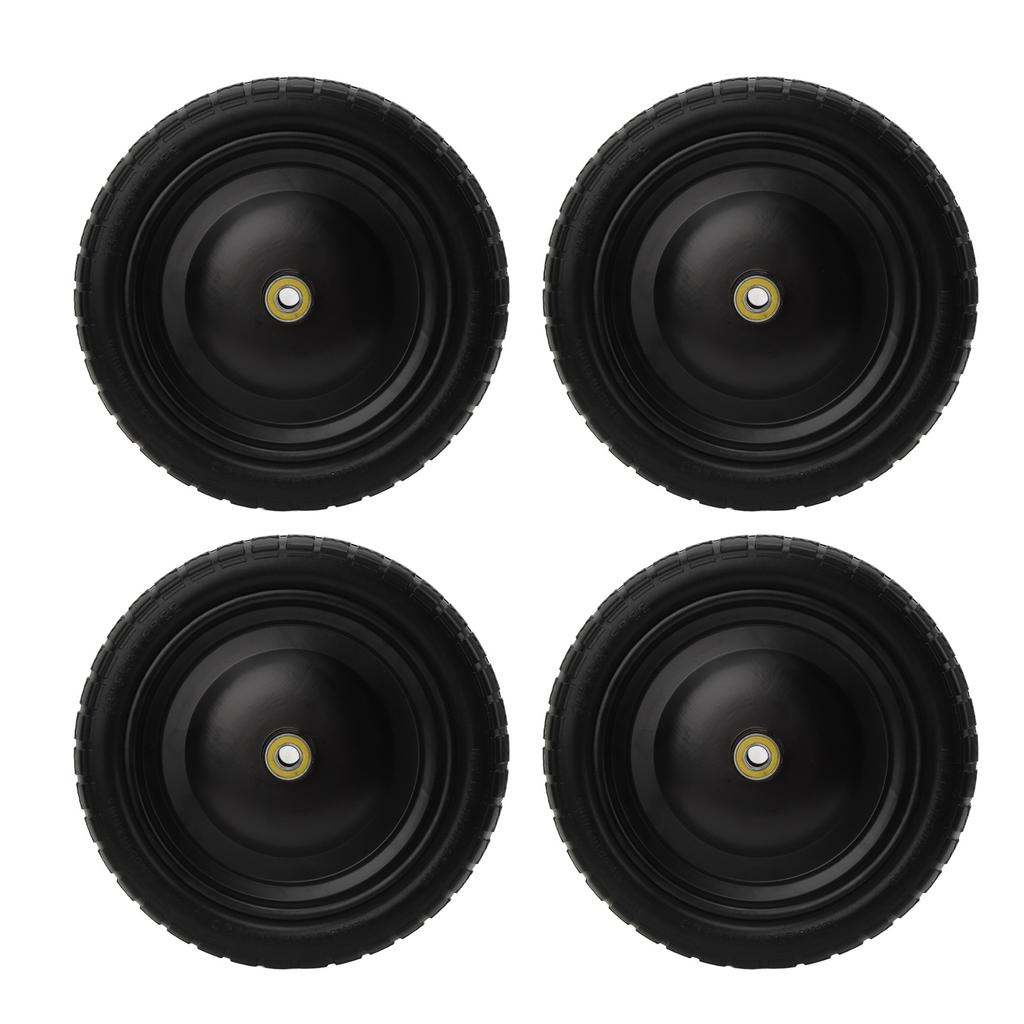 4 Stück Wagenreifen 13 Zoll Vollgummireifen Aufpumpfrei Verschleißfest Polyurethan Ersatz für Bollerwagen