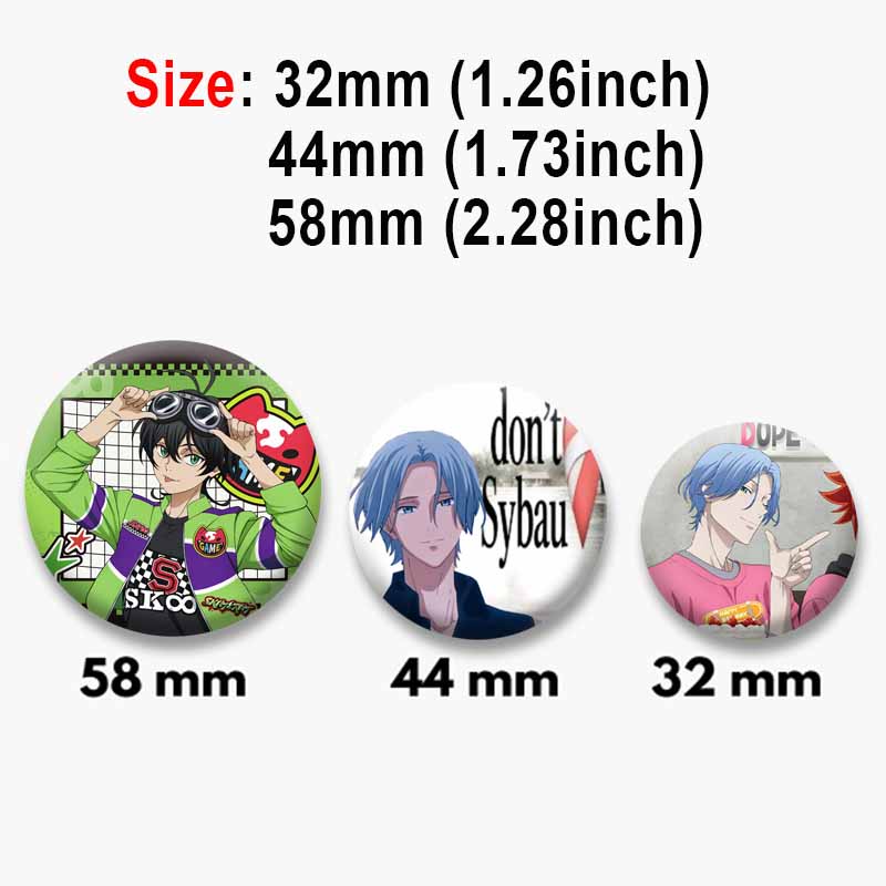 Cartoon Langa Hasegawa Reki Kyan Cosplay Badges Cute Anime SK8 Button Brooches On Backpack Manga Lapel Pins Jewelry Accesorios