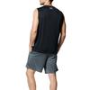 Under Armour Solide Logo-Aufdruck Rundhals Trainings Ärmellose Weste Herren Oberteile Schwarz 1367452-001