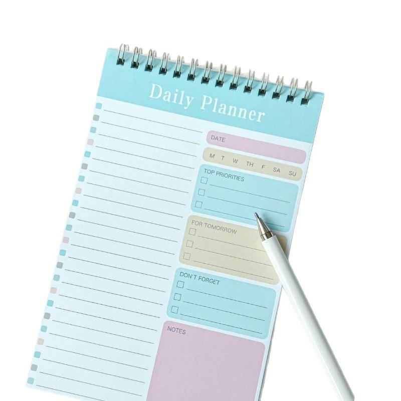 5 Pack to Do List Pad, Undated Daily Planner A5 Notepads, 150 Pages Diary to Do