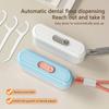 Floss Dispenser Automatic Ejectable Floss Organiser Oral Care Press-On Disposable Flossing Sticks Refillable Storage Box
