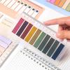 Colorful Transparent Morandi Ruler Index Stickers - Writable Classification Labels & Sticky Notes