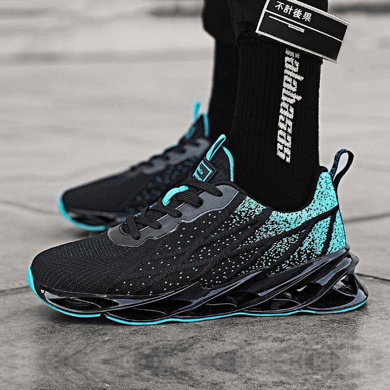 Men's Shoes Spring and Summer New Sports Trend Fashion Breathable Fly-woven Outdoor Shoes Blade Sole Sports Trend Shoes