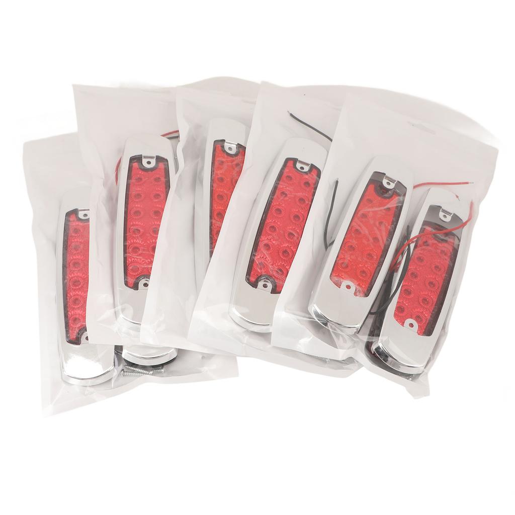 10PCS 12LED Side Marker Lights High Brightness Brake Tail Lights 12 to 24V Warning Lights for Truck Trailer