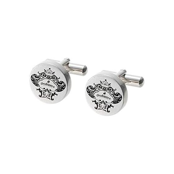 [Genuine] Orobianco Cufflinks Cufflinks Cufflinks Men s Brand Accessories Silver Black ORC251A