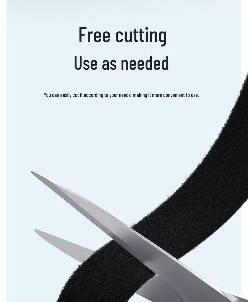 Hook & Loop Self-Adhesive Cable Organizer - Wall-Mounted Cord & Wire Ties