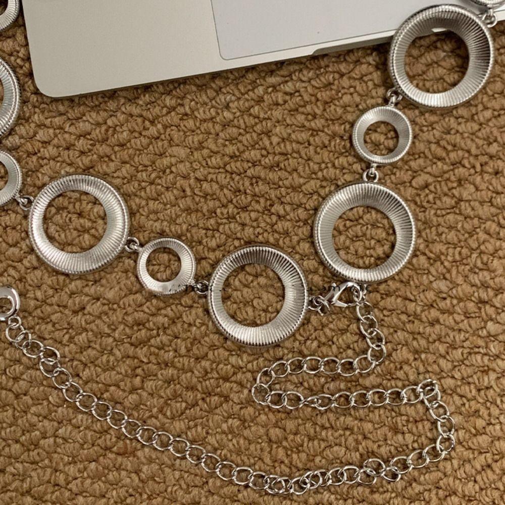 Body Chain Metal Circular Ring Waist Chain Belly Chain Dress Belt Chains  Women
