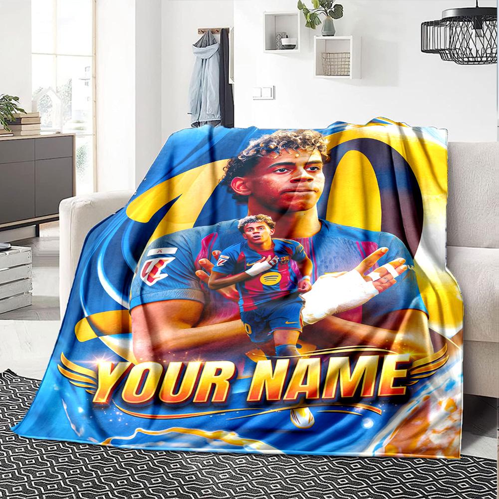 1pc Personalized Name Yamal Blanket, Gift, for Men and Women, Soft Blanket, Good for Sofa Bed Couch Travel, Lightweight Flannel Blanket