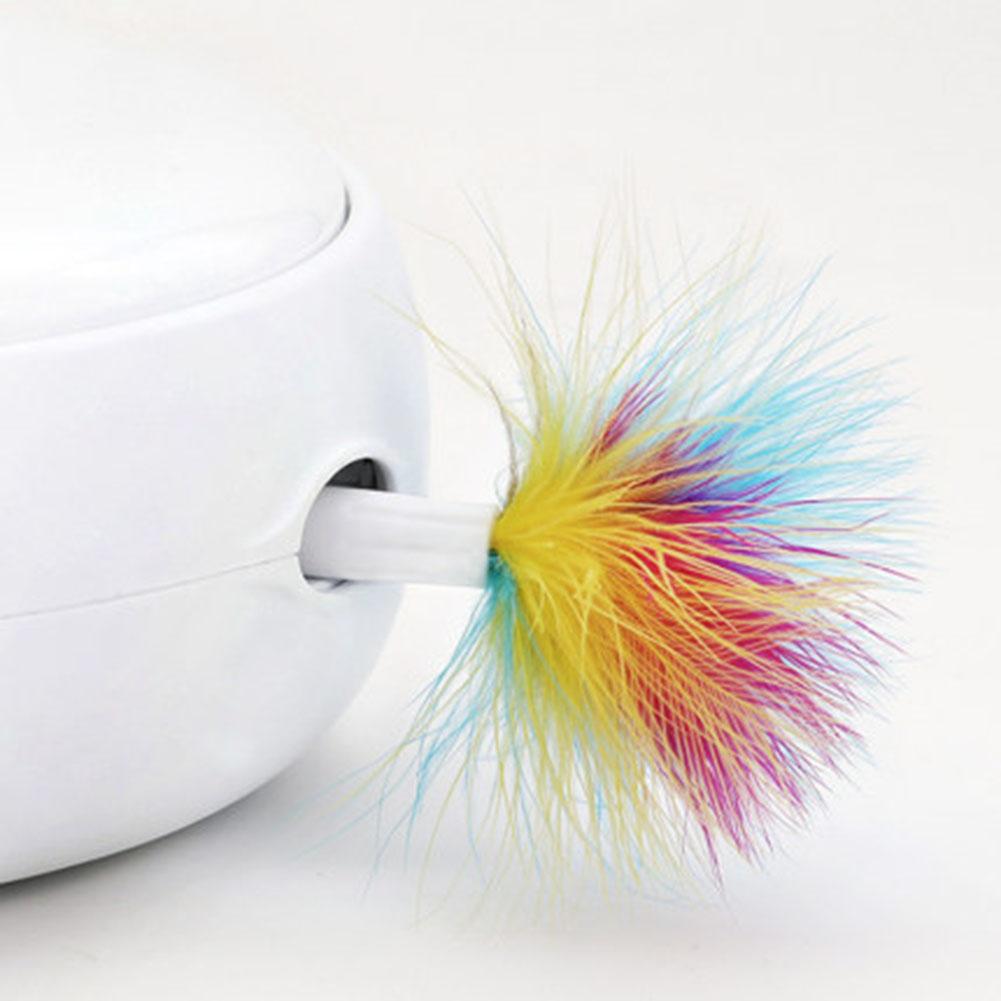 3 Pcs Auto Stick Feathers Replacement Head Kitten Cat Feather Toys Assortments Replacement Teaser Funny Exercise for Cats