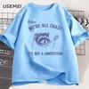 Relax We Are All Crazy Tshirts For Unisex Funny Graphic T Shirts Cotton Round Neck Short Sleeve Unisexs Designer Clothes Streetwear