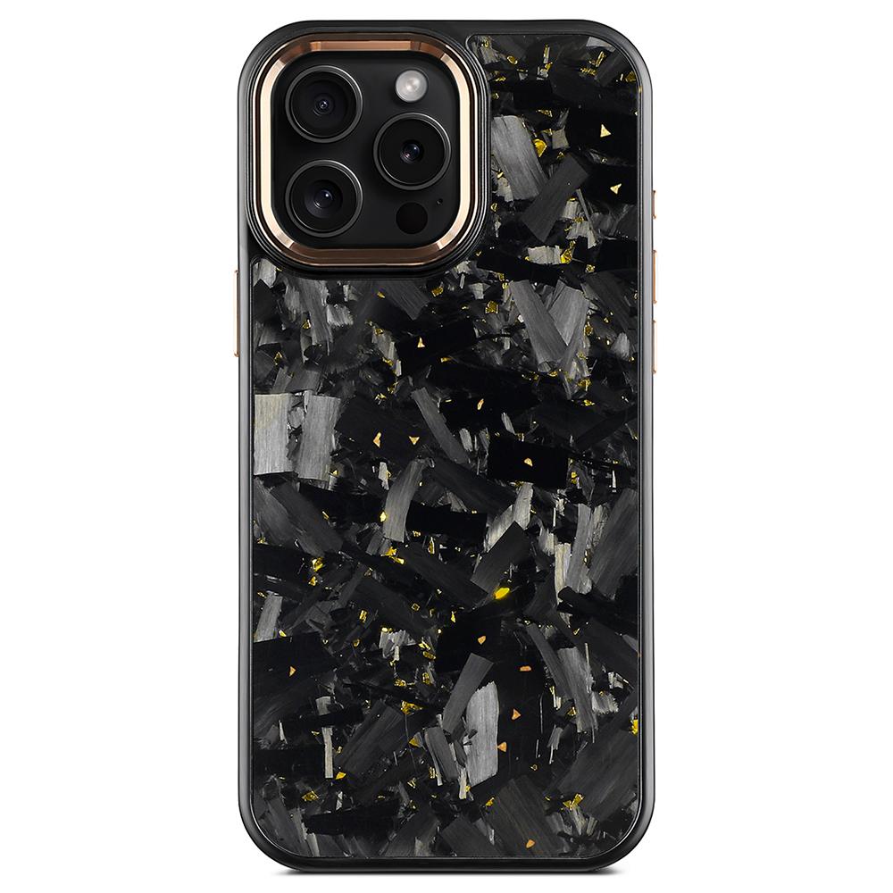 For iPhone 16 Pro Max Magnetic Case Large Texture Aramid Fiber+TPU Phone Cover with Metal Lens Frame