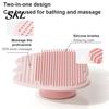 Baby Shampoo Brush Brush, Soft Silicone Scalp Scrubber, Non-slip One-handed Hair Bath Tool, Gentle Bathing for Newborn Easy Grip Massager