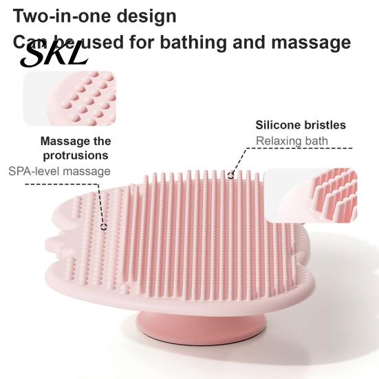 Baby Shampoo Brush Brush, Soft Silicone Scalp Scrubber, Non-slip One-handed Hair Bath Tool, Gentle Bathing for Newborn Easy Grip Massager