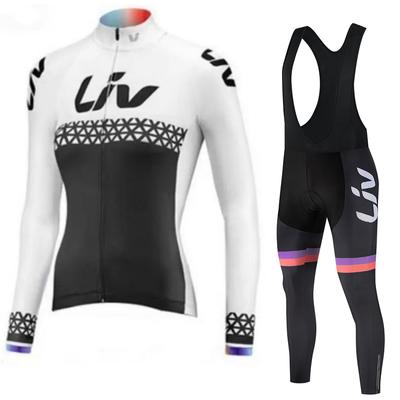 Bicycle Jersey Women's Bicycle Bib Road Bike Cycling Suit Set Bicycle Shirt Shoulder Pants Autumn Long Sleeved Breathable Cycling Suit Set 2026