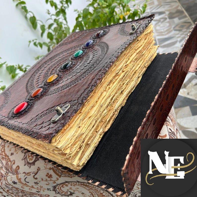 Handmade Leather Journal, Spell Book Of Shadows Journal, Christmas Day Gifts, Leather NoteBook, Leather Grimoire Journal Gift