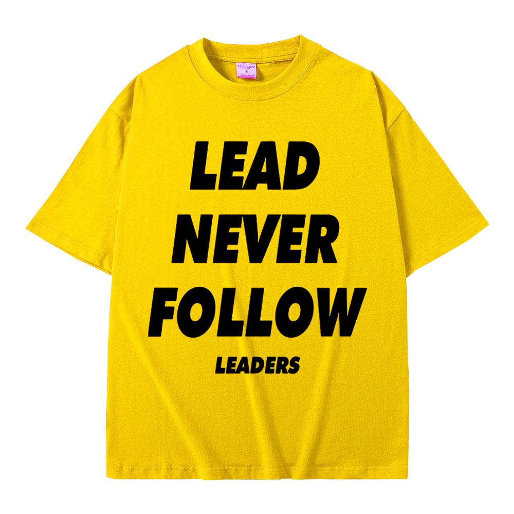 Rapper Chief Keef Lead Never Follow Leaders T Shirts Men Women Fashion Hip Hop Vintage T-shirt Cotton Casual Oversized T-shirts