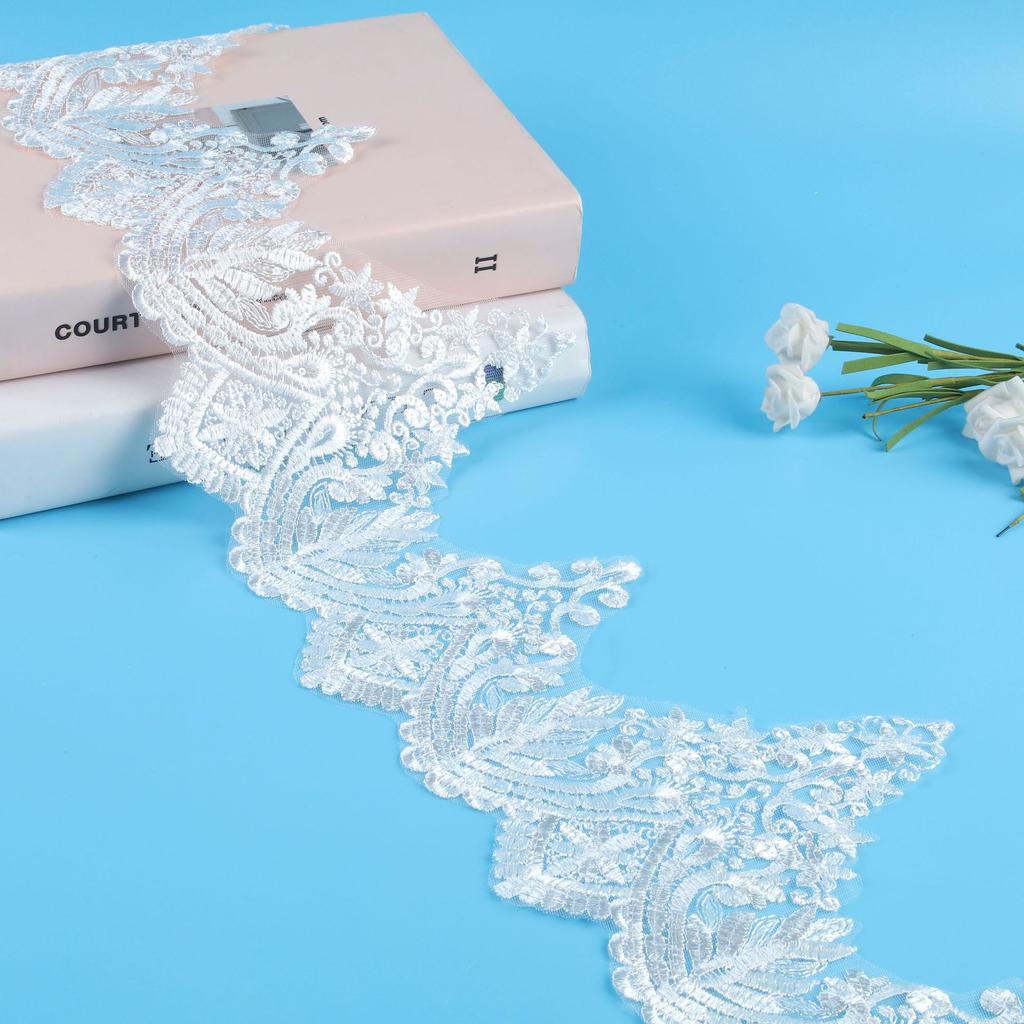 Width 18Cm Flat Embroidery Sequin Embroidery, Three-Centimeter Transparent Sheet, Wedding Dress Decoration Skirt Clothing Accessories