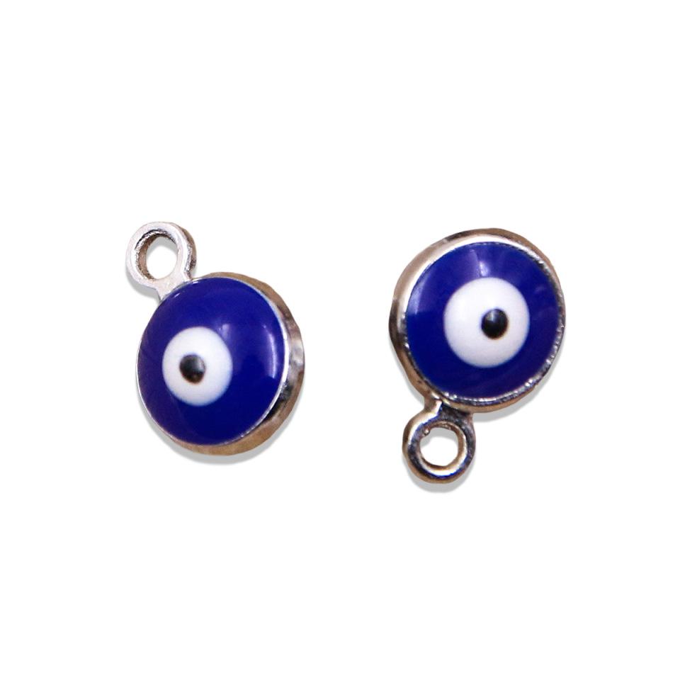 Devil s Eye Turkish Blue Pendant: 3 Styles (6mm, 8mm, 10mm) Enamel Jewelry
