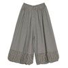 DIMANAF 2026 Summer Beach Plus Size Long Pants Women Plaid Black Elastic Waist Loose Vintage Casual Trousers Pants Print Bottoms