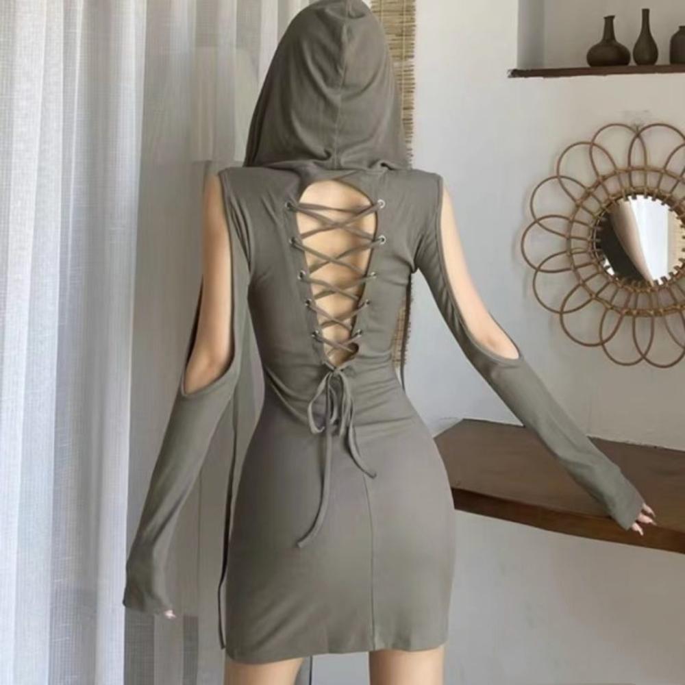

Облегающие мини-платья на шнуровке Y2k Bodycon Vestidos Dress Весна S