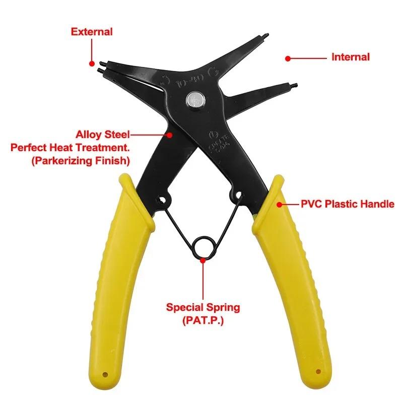 Circlip Pliers Internal and External Circlip Pliers Retaining Ring Pliers Inner Card Outer Retaining Ring Car Repair Tool