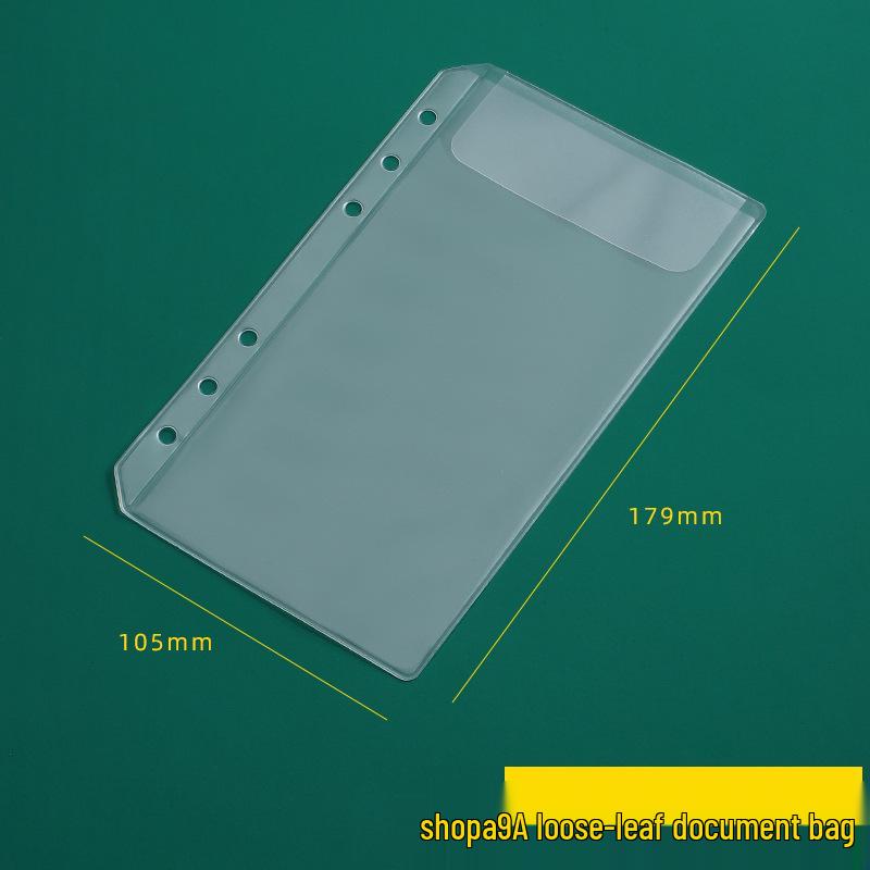 Pochettes transparentes en PVC de différentes tailles avec fermeture éclair: Rangement de documents A6/A5 et porte-cartes de visite A7, conception à 6 trous.