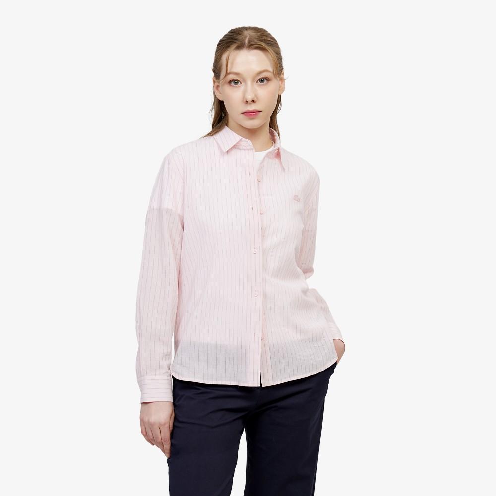 [Lacoste] Женская прозрачная хлопковая полосатая рубашка CF871E-56GADY 36