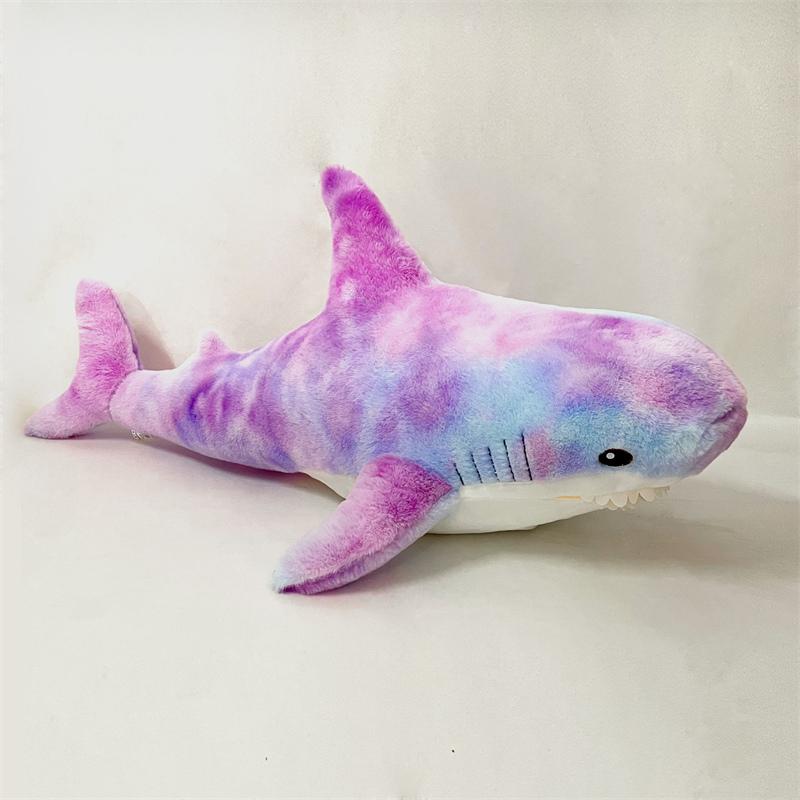 15-100cm Shark Stuffed Romantic Colorful Animal Soft and Cute Plush Toy Accompanying Kids to Sleep Gift interior Decoration