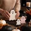 Cute Wooden Halloween Tabletop Decor in and Cream Color for Shelf Display