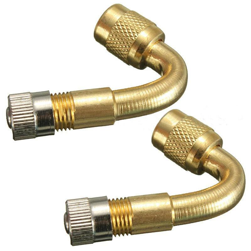 2 Stück 45° Winkel Reifenventilverlängerungsadapter Motorrad Motorroller Auto Fahrrad