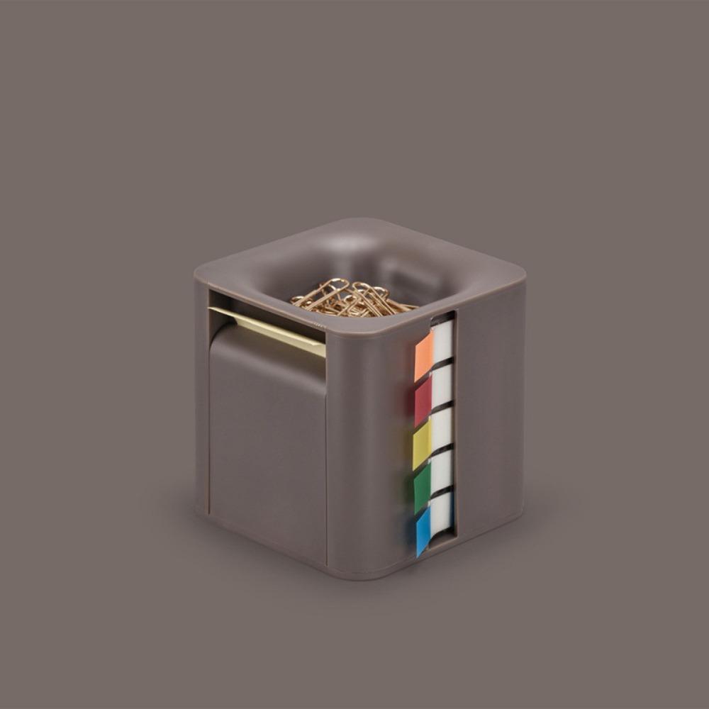 Plastic Desktop Note Holder 5-in-1 Page Marker Case Sticky Note Dispenser Dorm Room