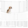 6 Panels Foldable Dog Playpen, Puppy Pen Crate with Door - White