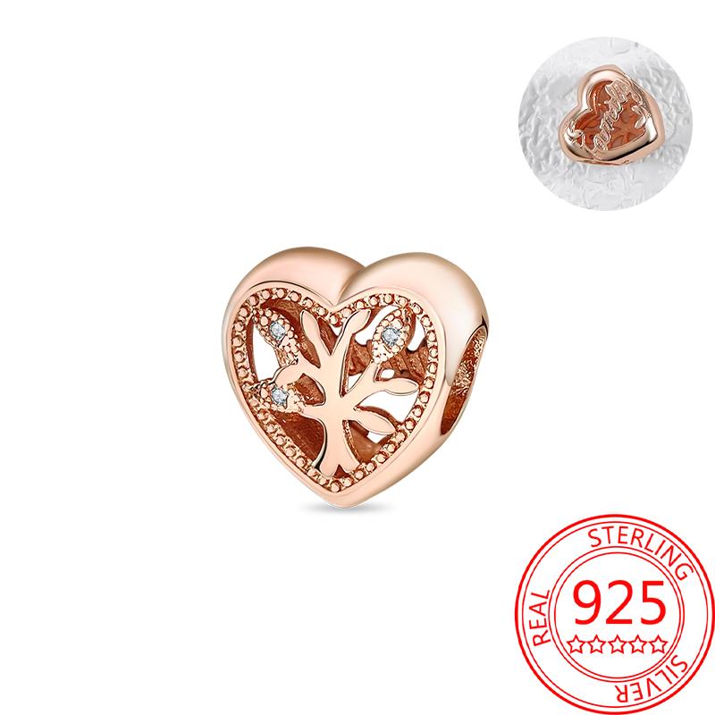 Koperen, echt roségouden, roze octopus, zomerschildpad, hartvormige hanger, geschikt voor originele armbanden, kettingen, armbanden voor meisjes