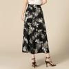 Women's 2026 Summer High-Waisted Wide-Leg Pants Skirt - Breathable, Printed, Slimming, Loose-Fit, Nine-Point Length