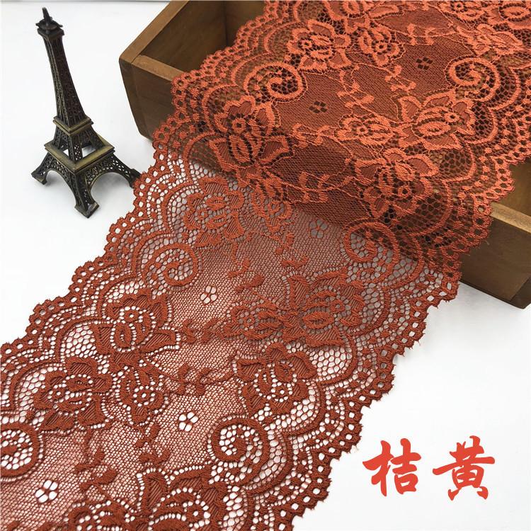 1 Yard Elastic Hollow Flower Embroidery Lace 15 Cm Wide Diy Handicrafts Clothing Sewing Fabric Home Textile Curtain