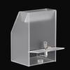 EWOO SUPPLY 12cm Lock Acrylic Donation Box with Frosted Glass Style Box Wide, Built-in Type, Semi-transparent Lock, YS-1029