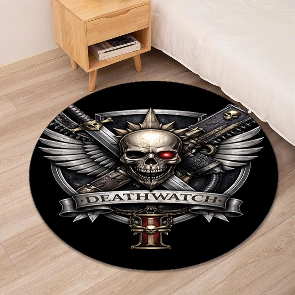 Warhammer 40k Printed Round Rug Carpet Chair Rug Area Rug Entryway Doormats,for Office Chair Living Room Bedroom Kitchen Room.