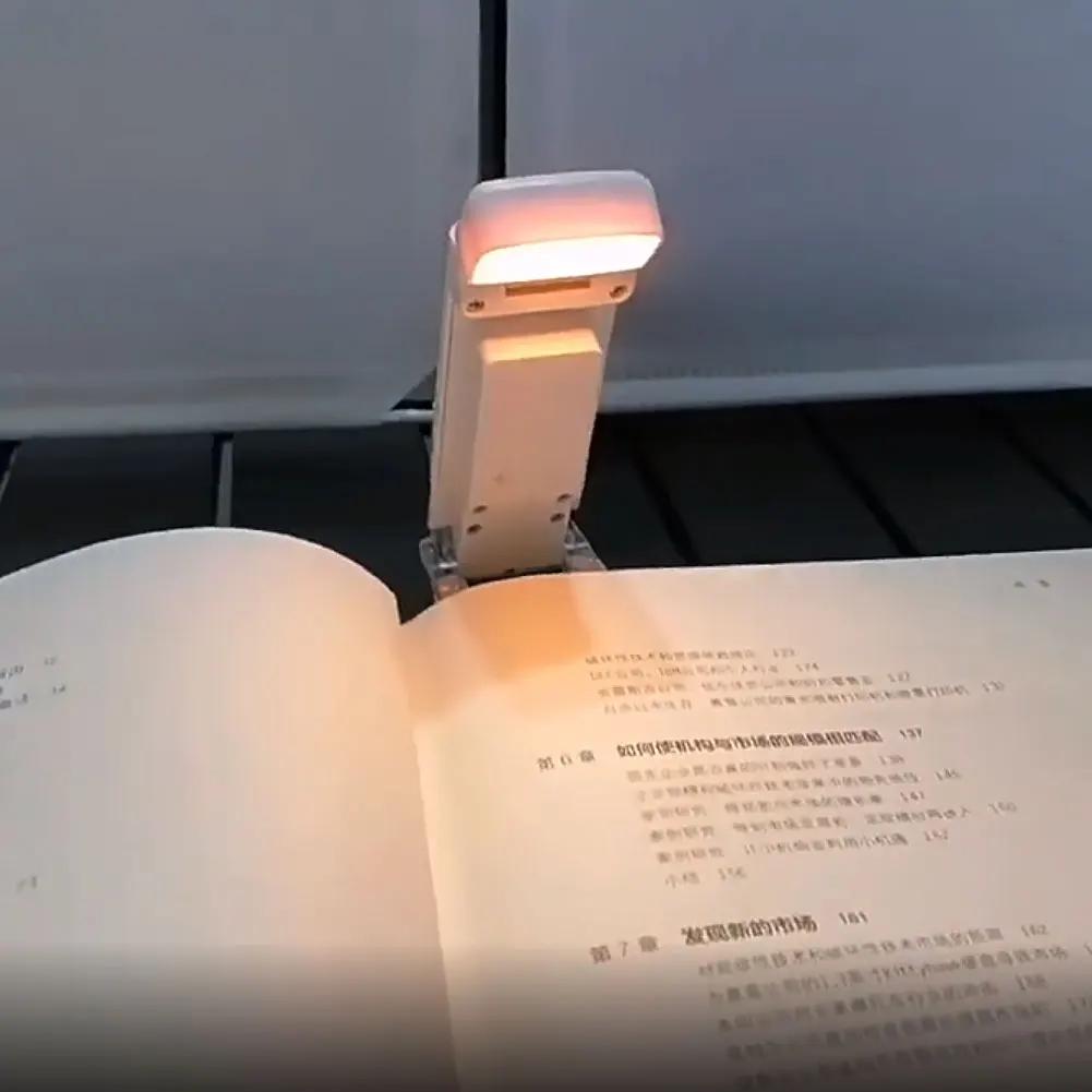 Smart Home Book Light with Timer Rechargeable 3 Colors Brightness Reading Light Clip-on Read Lamp Bookmark Night Light Book Lamp