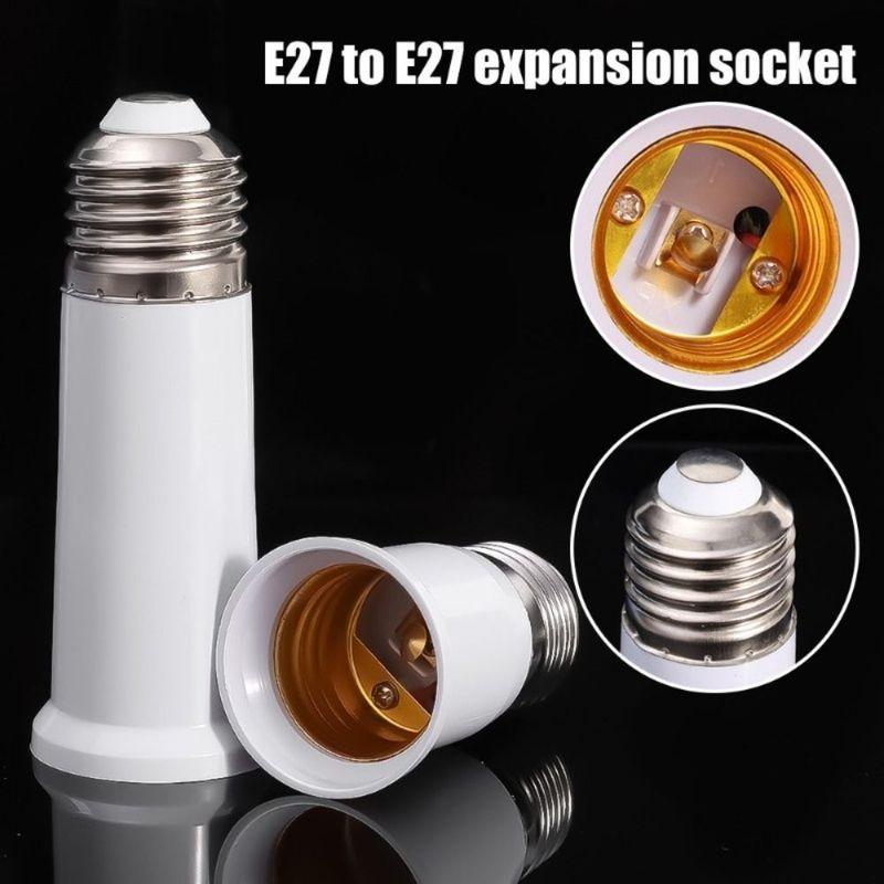 Lighting Parts Plastic E27 To E27 Extender 65mm/95mm/120mm White Light Bulb Adaptor Converter Holder