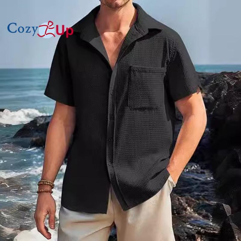 Chemise Harbor Bay Homme 2XL - Bleu à Carreaux - Manches Courtes - Boutonnée - Occasion