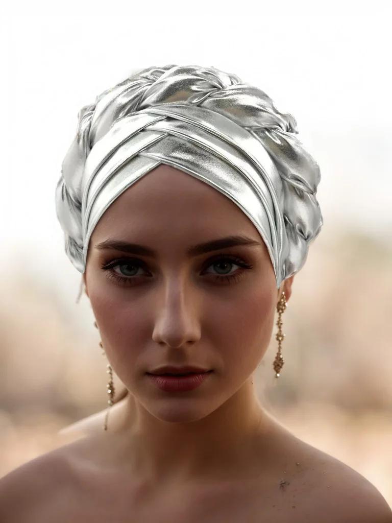 African Turban Cap Headdress Women Headtie Hat Hair Accessories Arab Wrapped Muslim Hijab