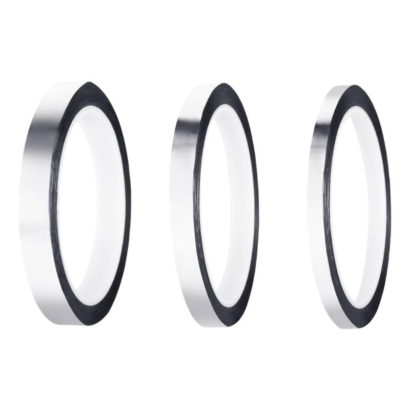 Pack of 3 Unique Tape 7/10/12mm Widths Crafting Tapes Decorative Tape Polypropylene for Car Furniture and Wall Decors