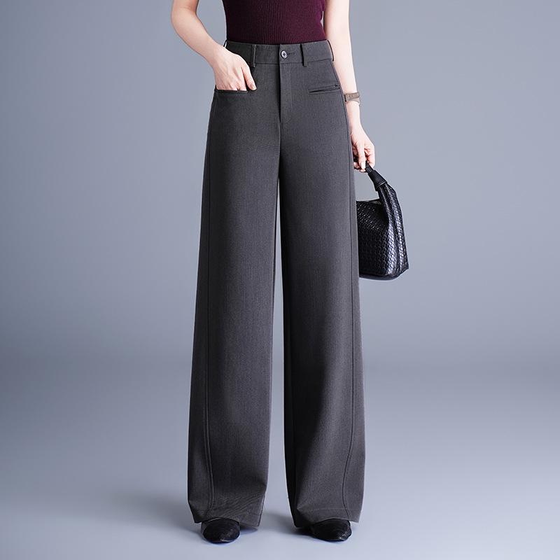 

2026 Spring Women s High Waist Straight Leg Suit Pants - Chic, Comfy, and Versatile XL серый